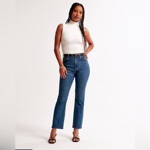 Abercrombie and Fitch Curve Love Ultra High Rise Ankle Straight Jean